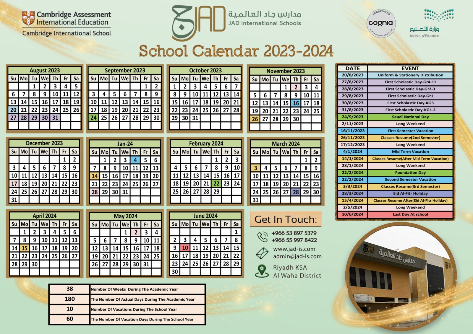 School Calendar 20232024 School